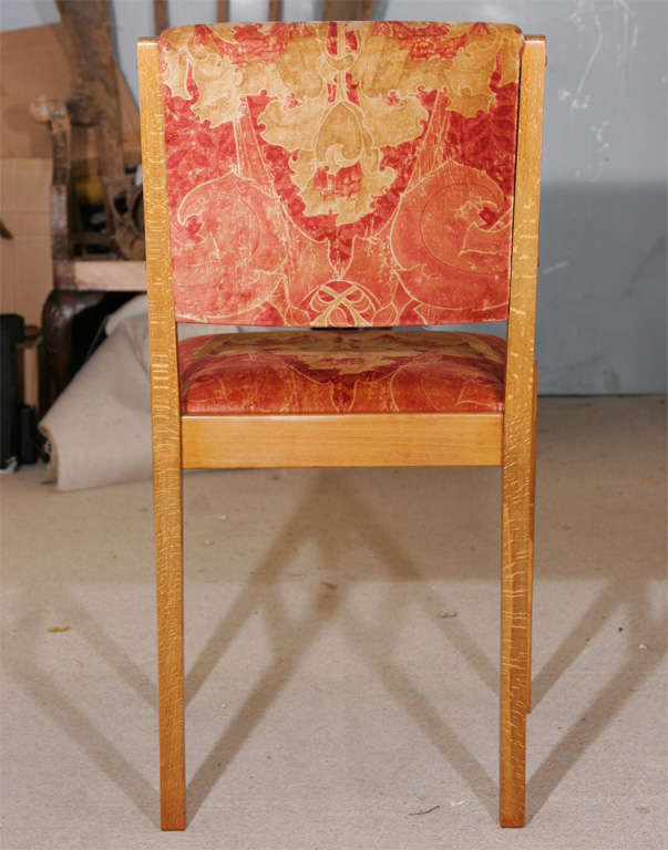 Oak Gordon Russell set of six oak chairs, England circa 1949 For Sale